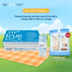 Thùng 48 hộp sữa tươi tiệt trùng TH true MILK ít đường 180 ml (180 ml x 48)
